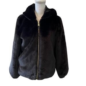 Juicy Couture Black Label Faux Fur Teddy Jacket Black XS